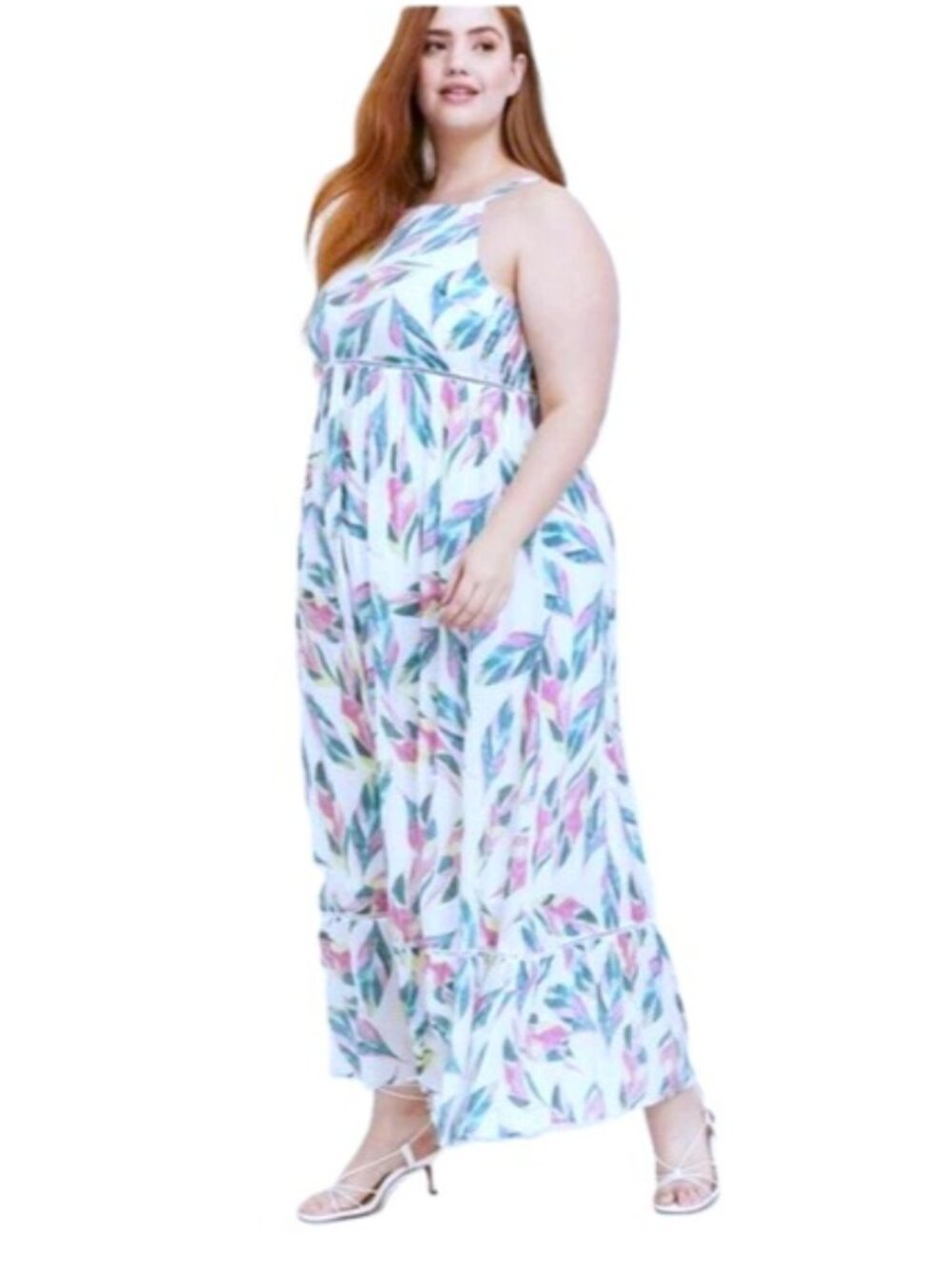 TORRID Tropical Leaf Print Maxi Dress. Plus Size 1